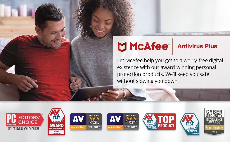 McAfee Antivirus Plus for 3 devices features