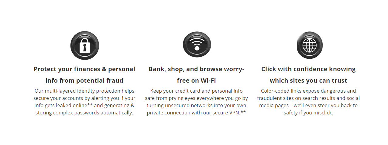 McAfee internet security feature 2