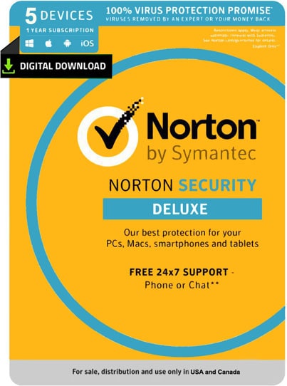 Norton 360 Security Deluxe - 2024 - 5 Devices - 1 Year - Anteris Shop