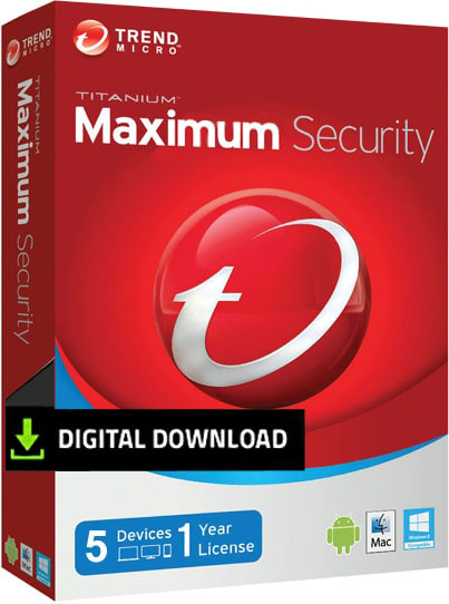 Trend Micro Maximum Security - 2022 - 1 Year - 5 Devices