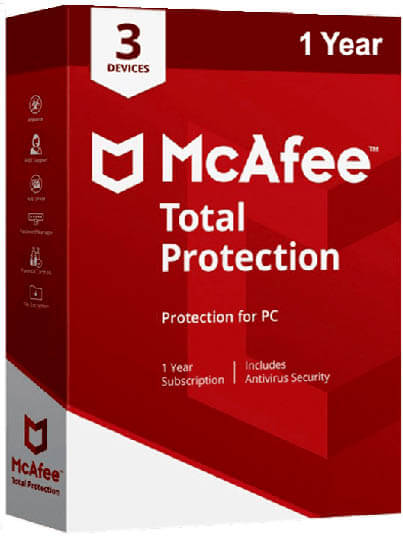 McAfee Total Protection - 2025 - 3 Devices - 1 Year
